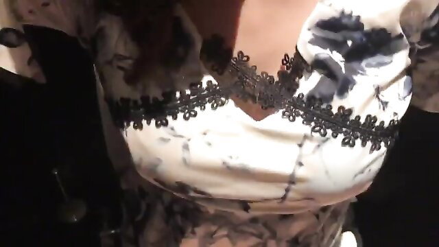 Moe Amatsuka in lacy cleavage-revealing dress JAV thumbnail