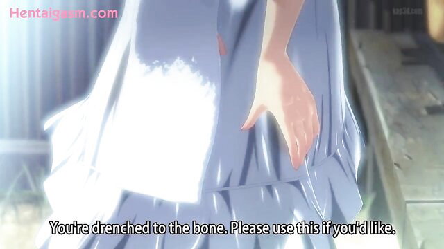 Hentai girl offers towel in wet dress, Takarasagashi No Natsuyasumi 3D