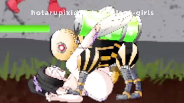 Pixie girl fucked by giant bee monster in hentai game scene