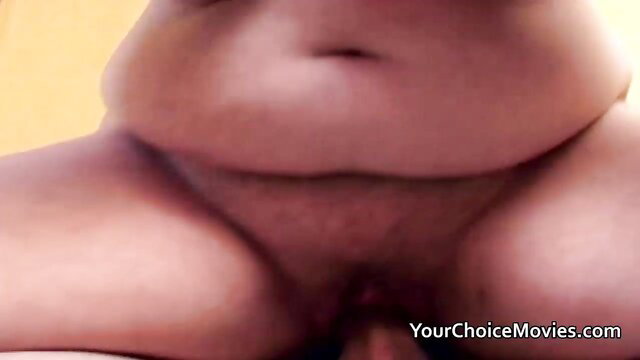 Plump older housewife spreads legs showing hairy pussy closeup