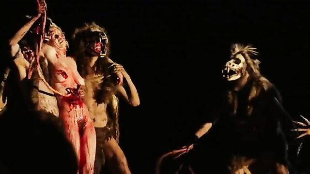 Laura James nude bloody tits in Silent Thunder 2023 horror western celebs