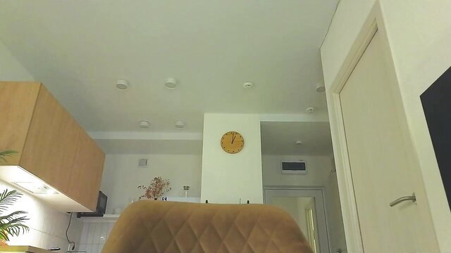 lili__roze_ redhead in kitchen, POV chair view, sexy amateur solo tease