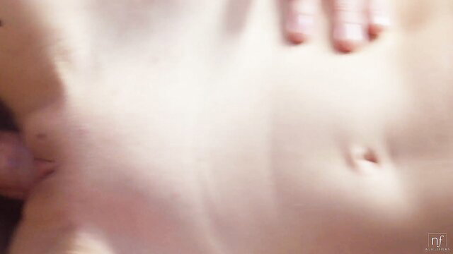 Blurry closeup of tutor fingering teen student's pussy during lesson