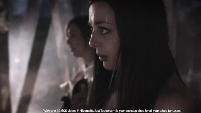 Whitney Wright closeup intense gaze in steamy lesbian scene