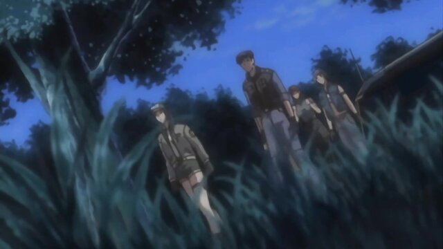 Discipline Hentai Academy Ep.5 group in woods, military skirts upskirts tease