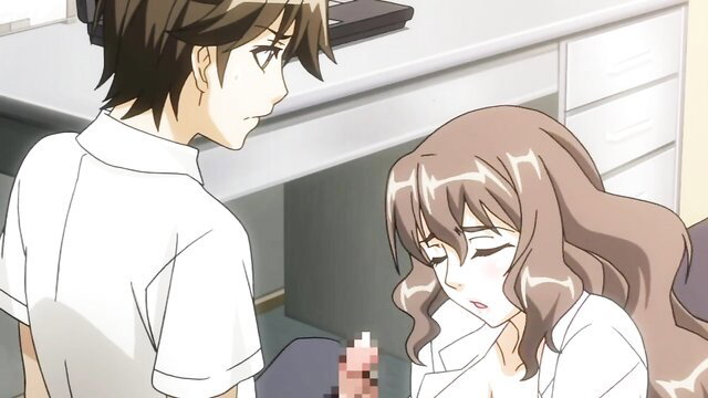 Hot JAV teacher with brown hair sucks cock in classroom uniform