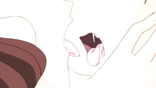 Anime hentai girl with huge tits licking cock closeup from Daiakuji Ep.4