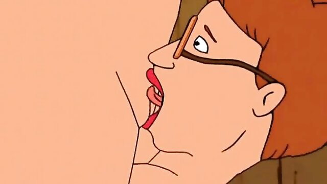 King of the Hill cartoon Peggy Hill titfuck with nerdy redhead guy