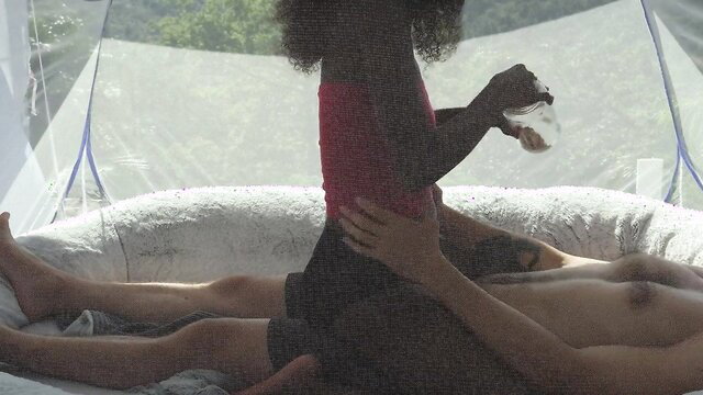 Dick and Janet black couple loving cowgirl style morning sex