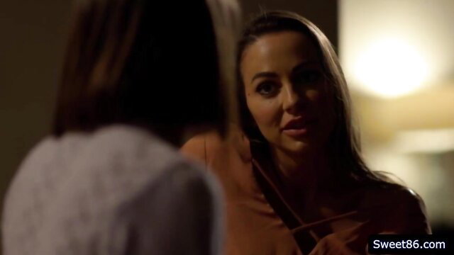 Adriana Chechik and Abigail Mac close-up steamy lesbian gaze