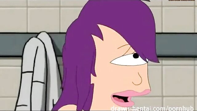 Futurama Leela purple hair bathroom sex scene thumbnail