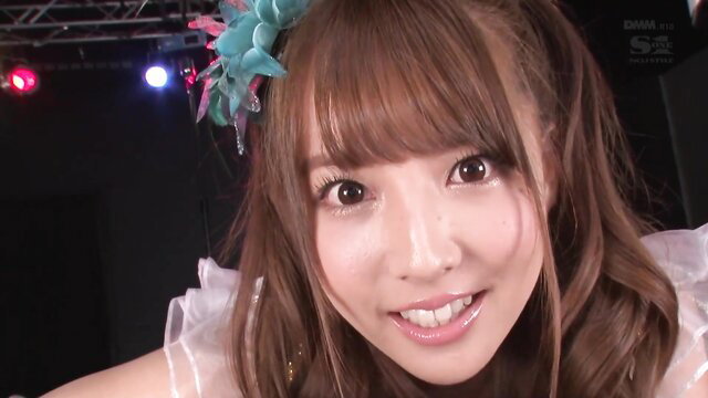 Yua Mikami JAV debut SNIS-786 smiling in sheer lingerie closeup