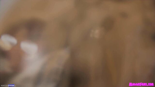 Maggie Green blonde MILF in sexy lingerie closeup