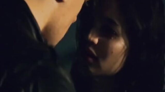 Anne Curtis Filipino star close-up sex scene kiss, dark lighting