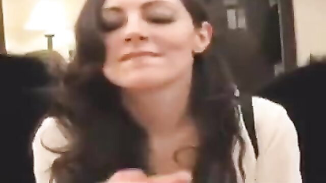 Closeup brunette woman with sultry eyes in oral creampie compilation