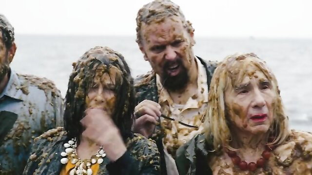 Kate McGarrigle, Elizabeth D'Ambrosi nude tits in Shakespeare's Shtstorm topless muddy party