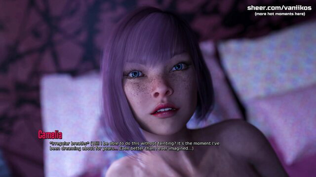 Camella Brist with purple hair craving intense sex moment