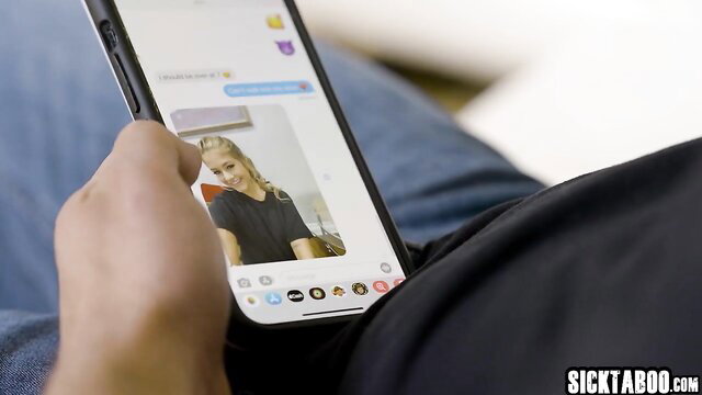 Ryan Reid sexting on phone in tight black top, hot latina tease