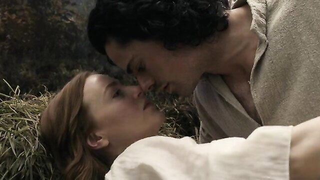 Outlander Hermione Corfield Harriet Slater nude kiss scene butts tits