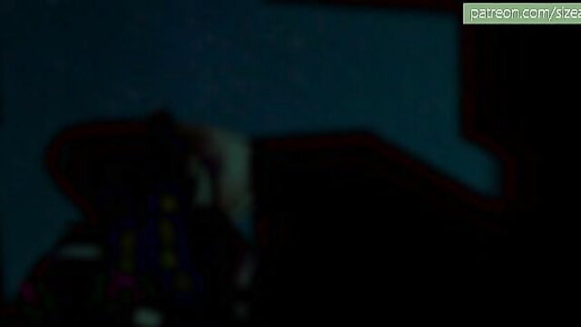 Giantess Ashe stomps city in sexy lingerie, massive tits and ass dominate