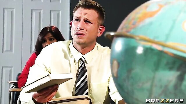 Breanna and Bill in tense classroom seminar fuck scene