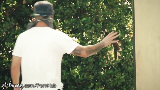 Mia Malkova in outdoor 3way pussy licking sex