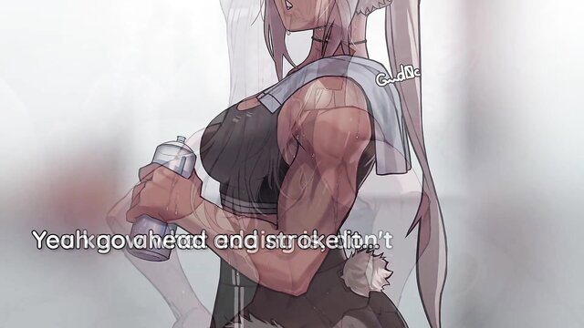 Muscular Asian trainer SpiritJoi edges you with head JOI in gymwear