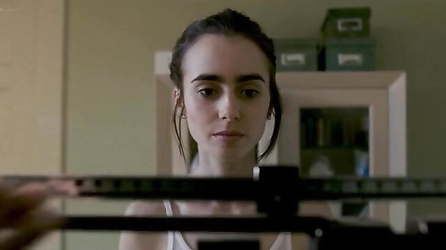 Lily Collins nude in To the Bone 2017 movie scene