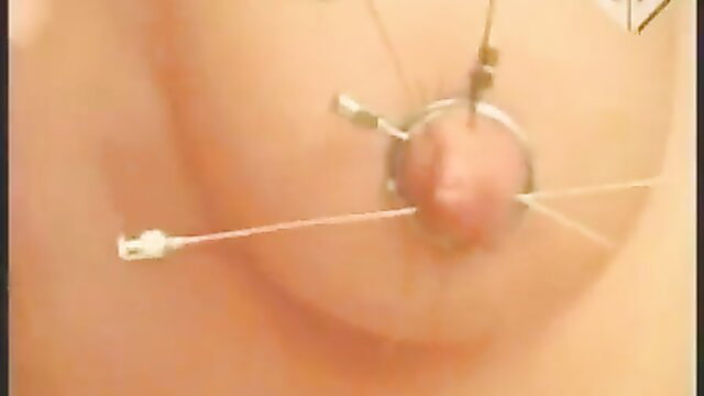 Gorgeous blonde's nipple tortured with cruel wires and clamps