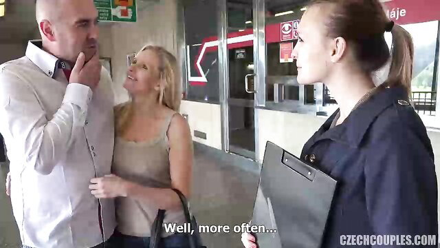 Couple getting caught in public by female officer