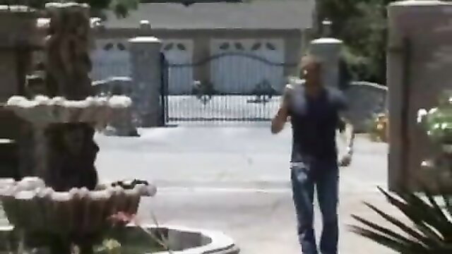 Julia Ann as cheating wife outside luxury home gate