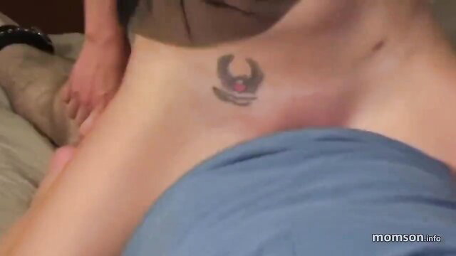 Vanessa Vixon stepmom tattooed pussy upskirt closeup