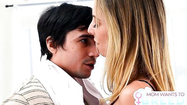 Millie Morgan hot blonde MILF kisses lover in lingerie Cheating Wife