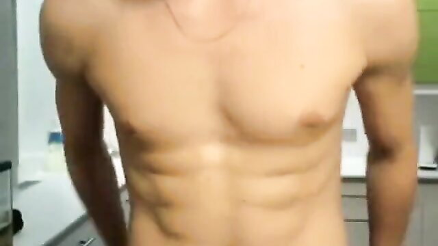 Fit Asian twink wonder boy shows ripped abs in solo jerk off preview