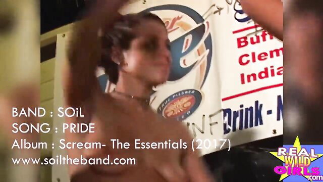 Indian girl SOIL band Pride concert flashing tits on stage spring break
