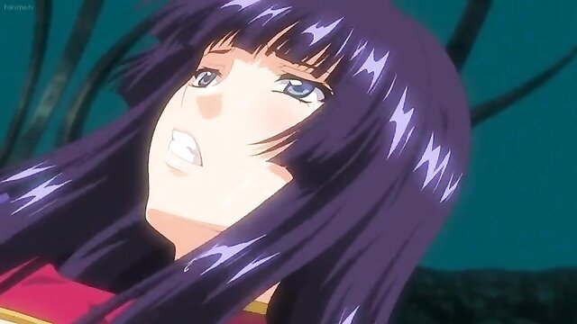 Purple-haired anime Valkyrie hentai girl with intense blue eyes, Ep.3