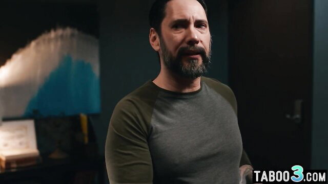 Naughty Hispanic cougar seduces director in tight shirt