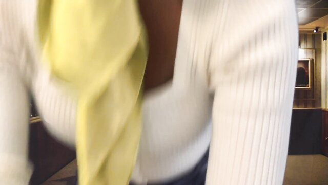 Miss Bell ASMR Tinkerbell roleplay in white ribbed top and yellow cloth