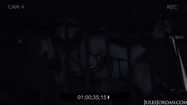 Caged beauty tamed with anal sex by Jules Jordan & Manuel Ferrara