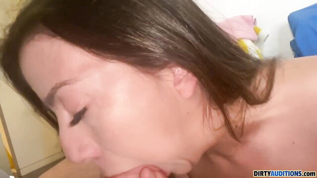 Natalie Brooks closeup face fuck on DirtyAuditions