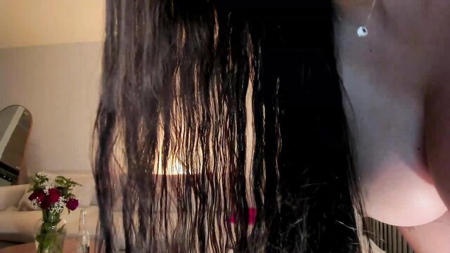 Sophie Hunt topless latina with big boobs wet hair closeup