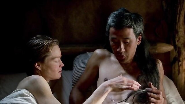 Suzy Amis topless nude tits in bed with lover - The Ballad of Little Jo 1993