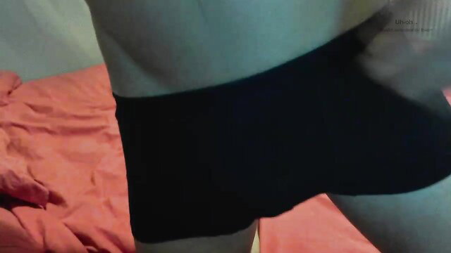 miacontilive in tight black briefs showing curvy hips and abs