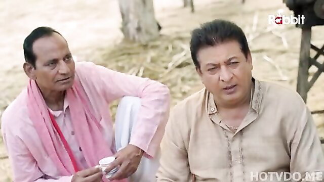 Jalebi S03 Ep5 RabbitMovies: Two mature Indian men in kurtas chatting outdoors