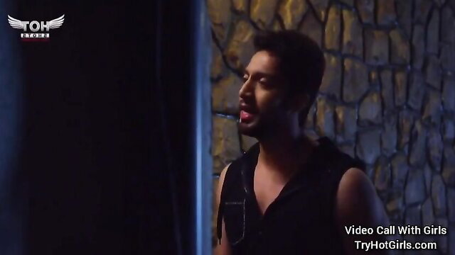 Hot Indian man in tank top on video call with girls, sexy web series thumbnail