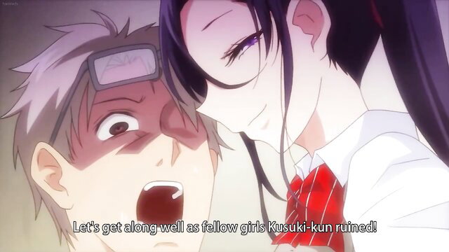 Anime JAV girl seduces shocked guy close-up, Mesudachi hentai thumbnail