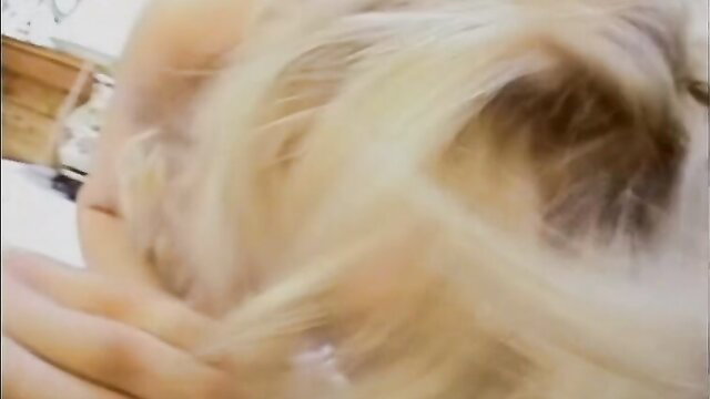 Bunny Luv blonde hair closeup POV blowjob worship