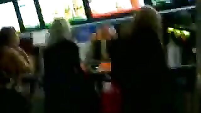 Blonde girls in short skirts upskirt on public bus candid voyeur