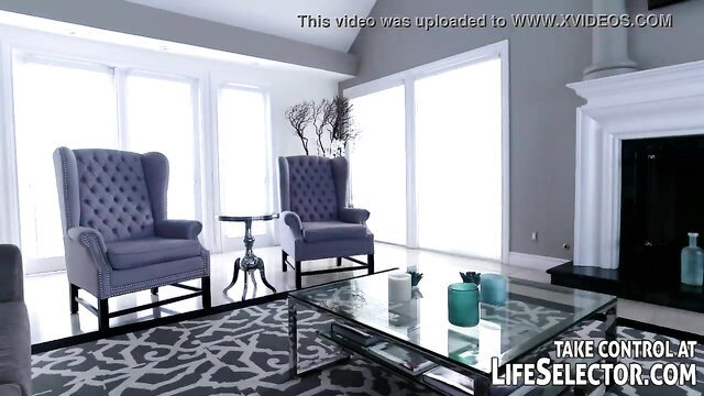 POV sex with sexy MILFs in a luxurious living room