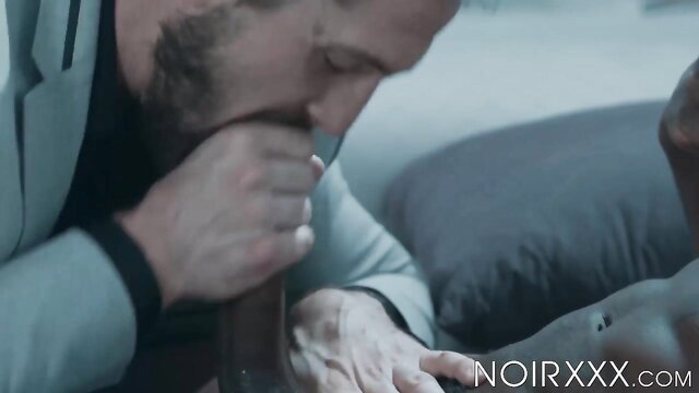 Wesley Forest inhales muscled black man's rock-hard big black cock